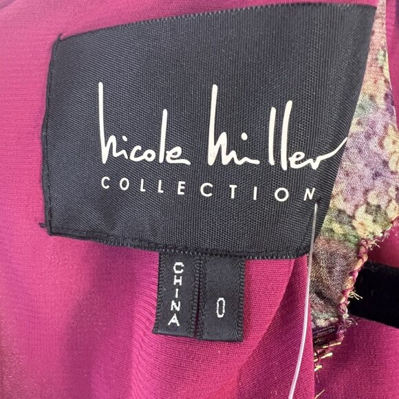 NWT Nicole Miller Pink Asymmetric High Low Silk Gown $660 - Picture 11 of 13